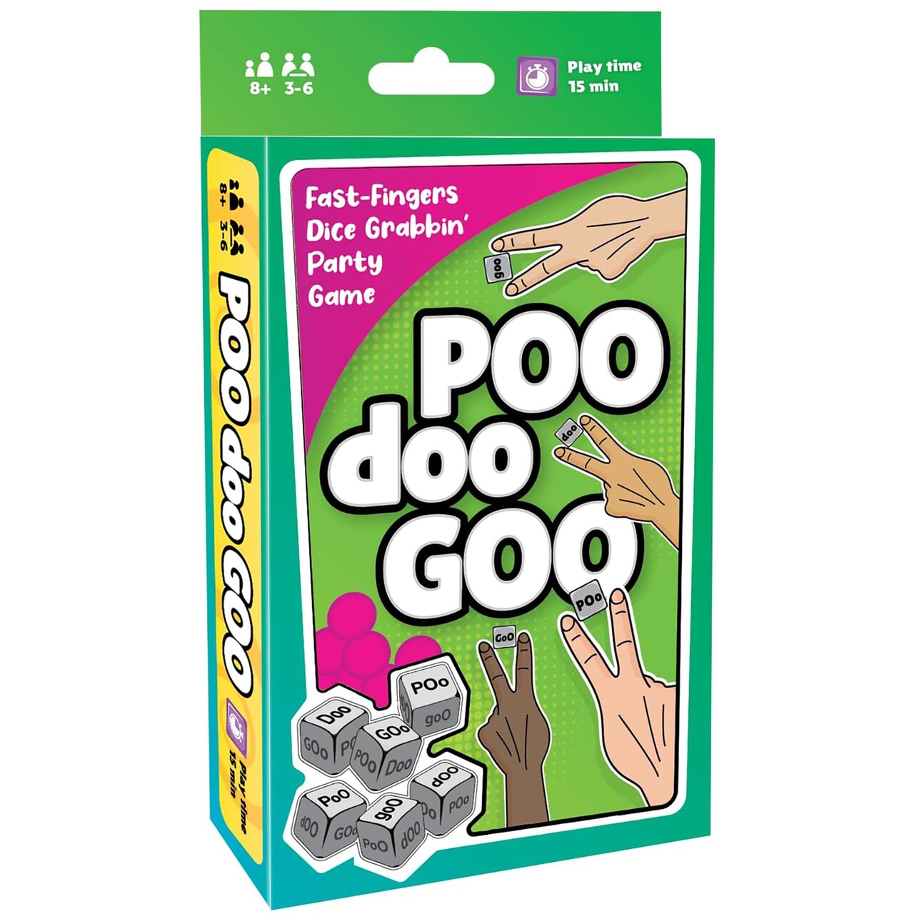 RandomLine of Creative Things: Poo Doo Goo - Fast-Fingers Dice Grabbin' Party Game, Fast-Paced Reflex Frenzy, Family Night, Kids Ages 8+, 3-6 Players